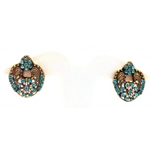 Golden Oxidized Women Earrings Jhumka Jhumki Jewelry Push Back Drop Dangle 49